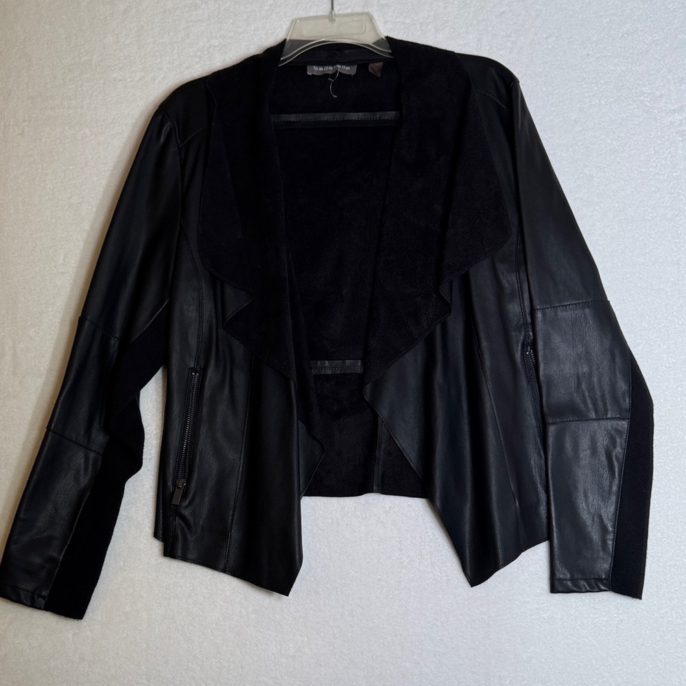 Bagatelle Women's Black cruelty, free Leather Jacket size large #2751